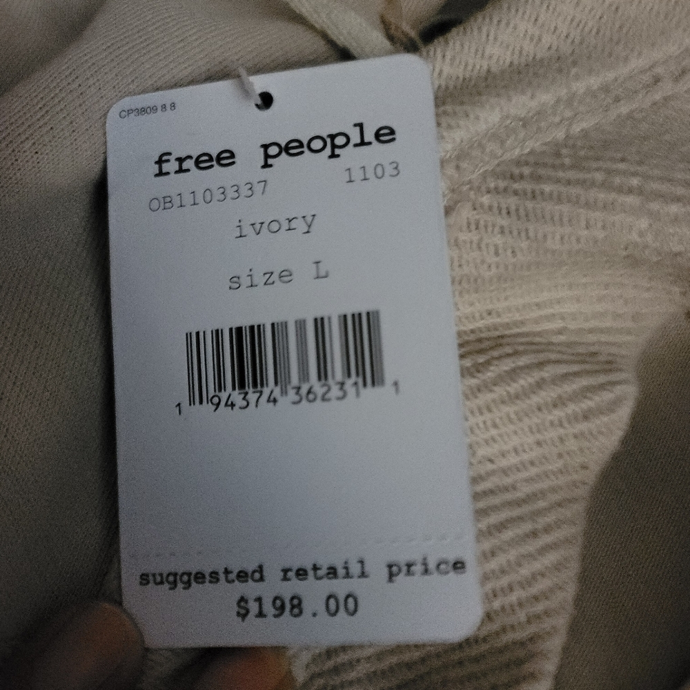 New FREE PEOPLE Haley Cardigan Duster Ivory Large - Picture 8 of 10